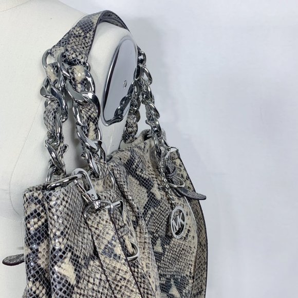Michael Kors Colette Python Embossed Leather Bag - Picture 4 of 14